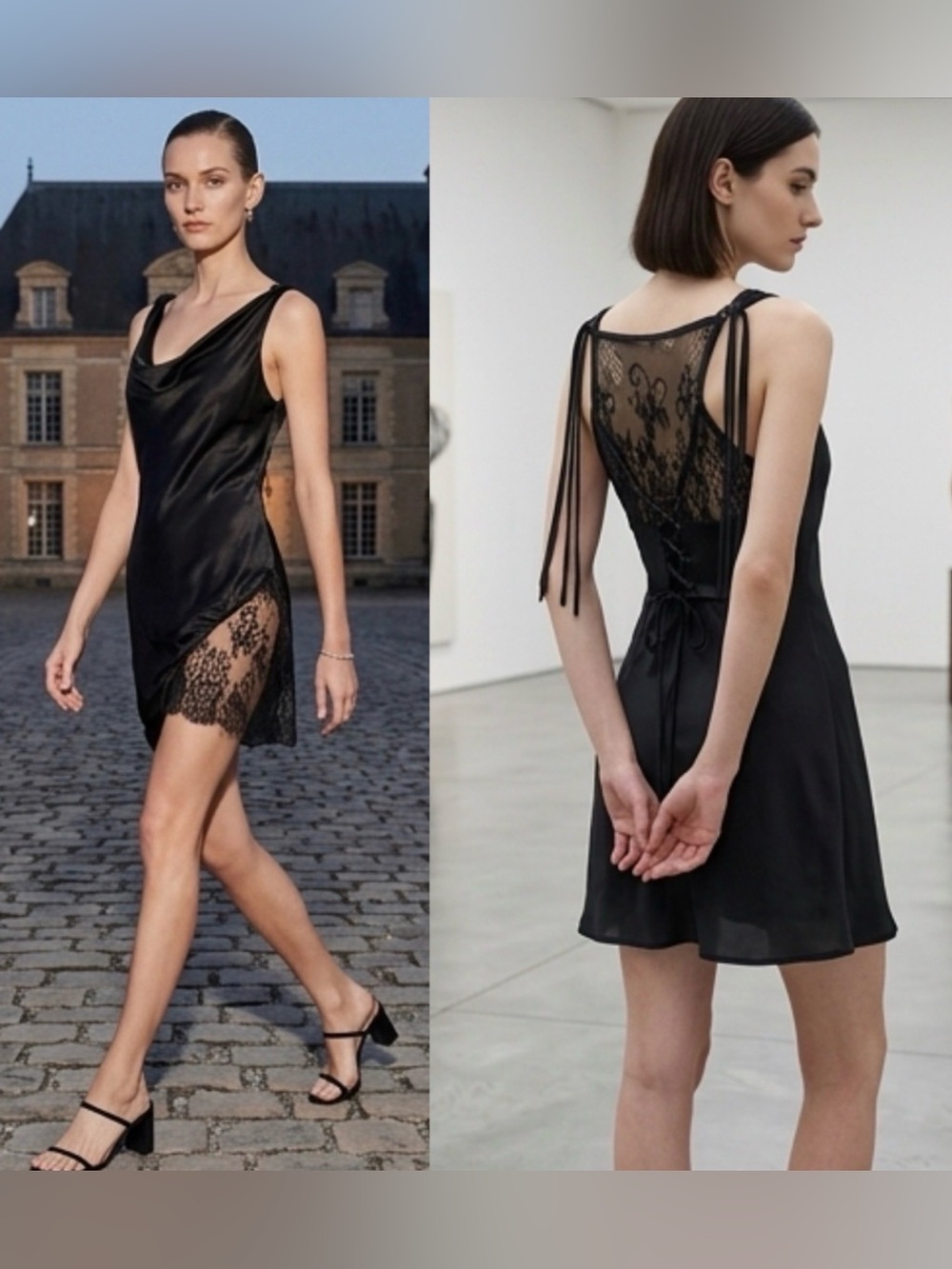 New Salvage Black Dress With Lace